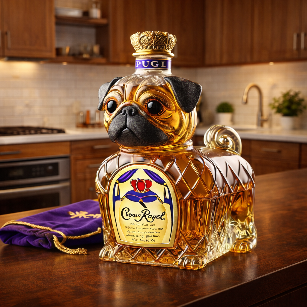 Whisky Flaske - Fransk Bulldog Utgave