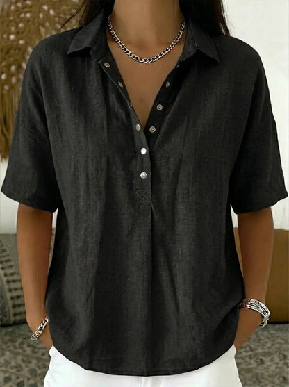 Willow | Bluse med Krage og Knapper