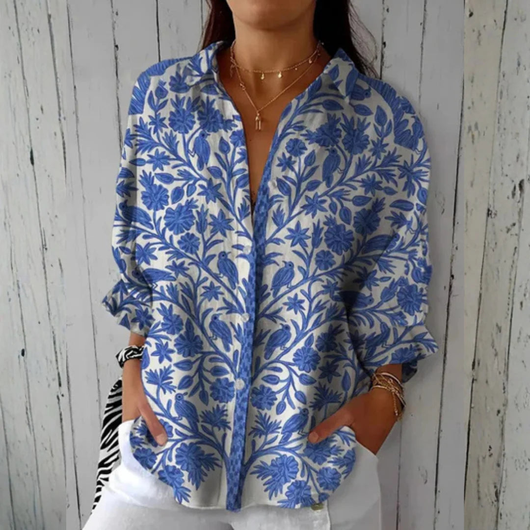 Isabelle™ | Blue Garden Blouse
