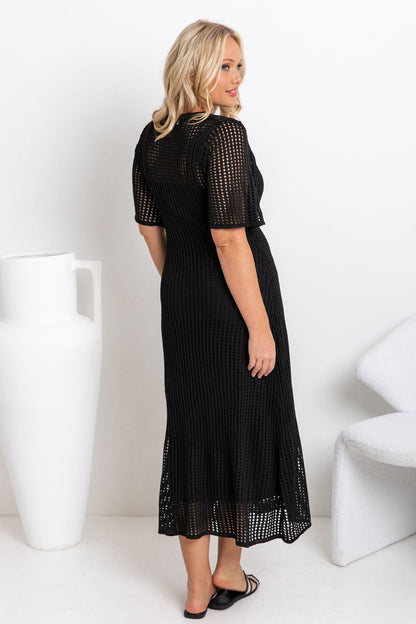 ESSENSIELL - Airlie Heklet Maxi Kjole - Naturlig