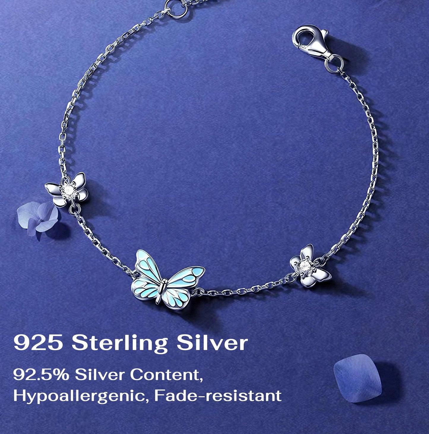 Armbånd Blå Sommerfugl