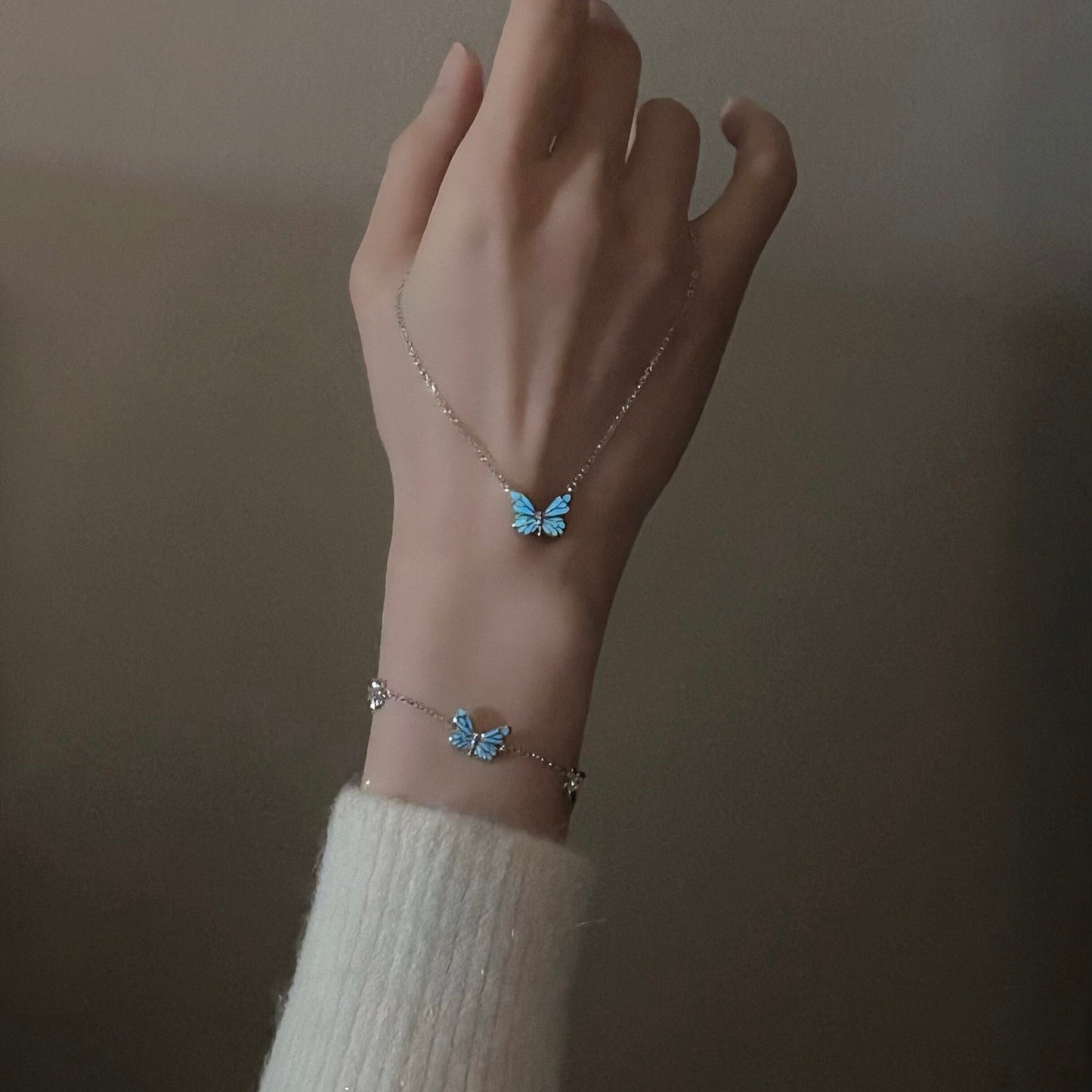 Armbånd Blå Sommerfugl