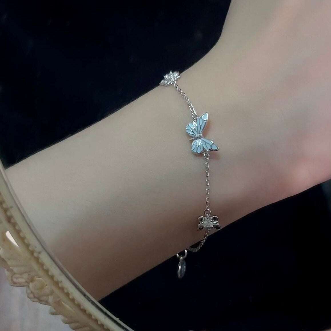 Armbånd Blå Sommerfugl