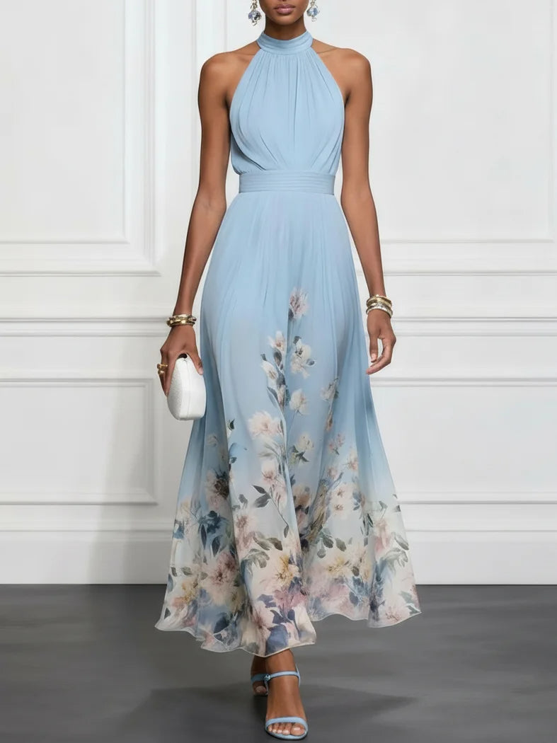 Eliana™ | Elegant Blomstrete Maxi Kjole