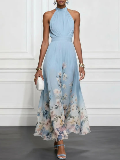 Eliana™ | Elegant Blomstrete Maxi Kjole