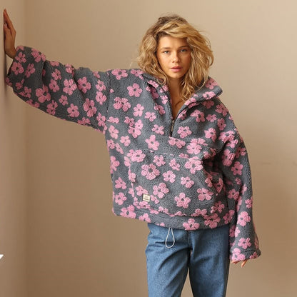 Daisy | Sherpa Boho Blomster Genser