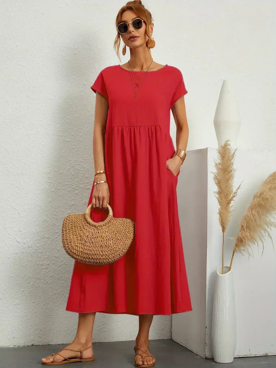 Ursina™ | Flytende Midi Kjole