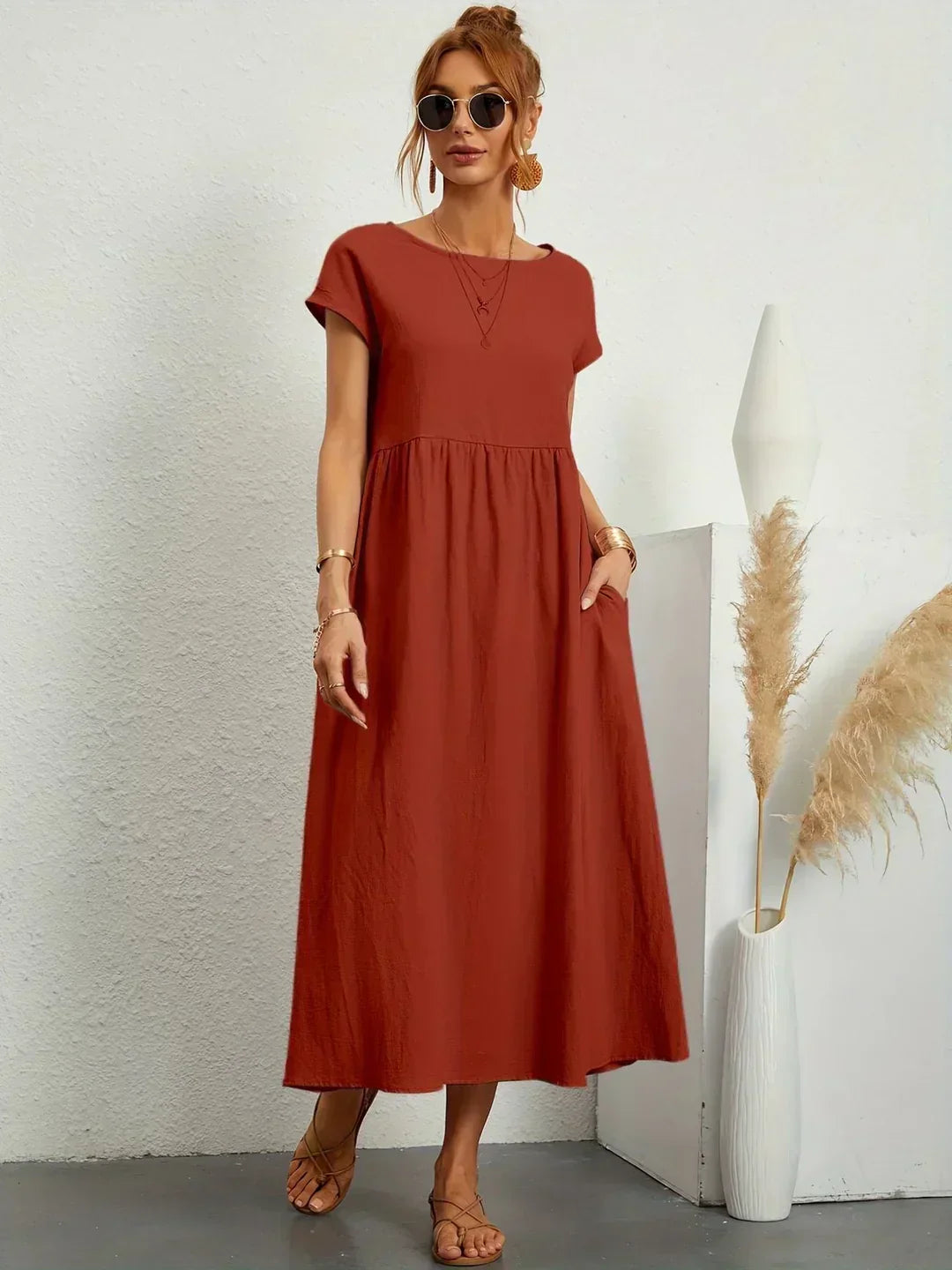 Ursina™ | Flytende Midi Kjole