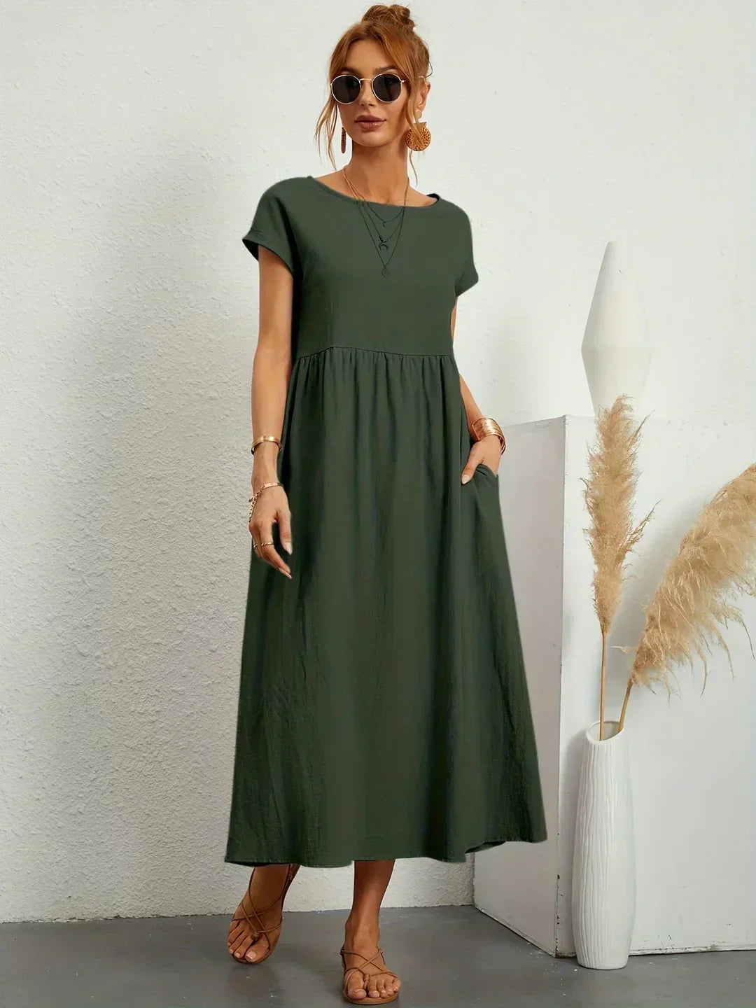 Ursina™ | Flytende Midi Kjole