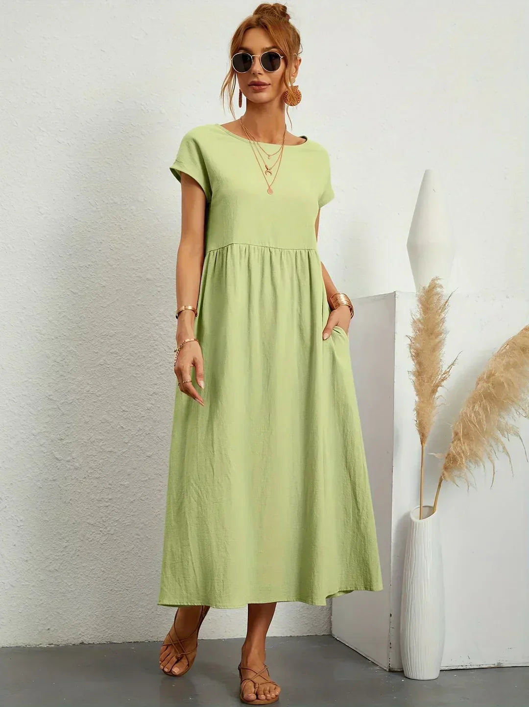 Ursina™ | Flytende Midi Kjole