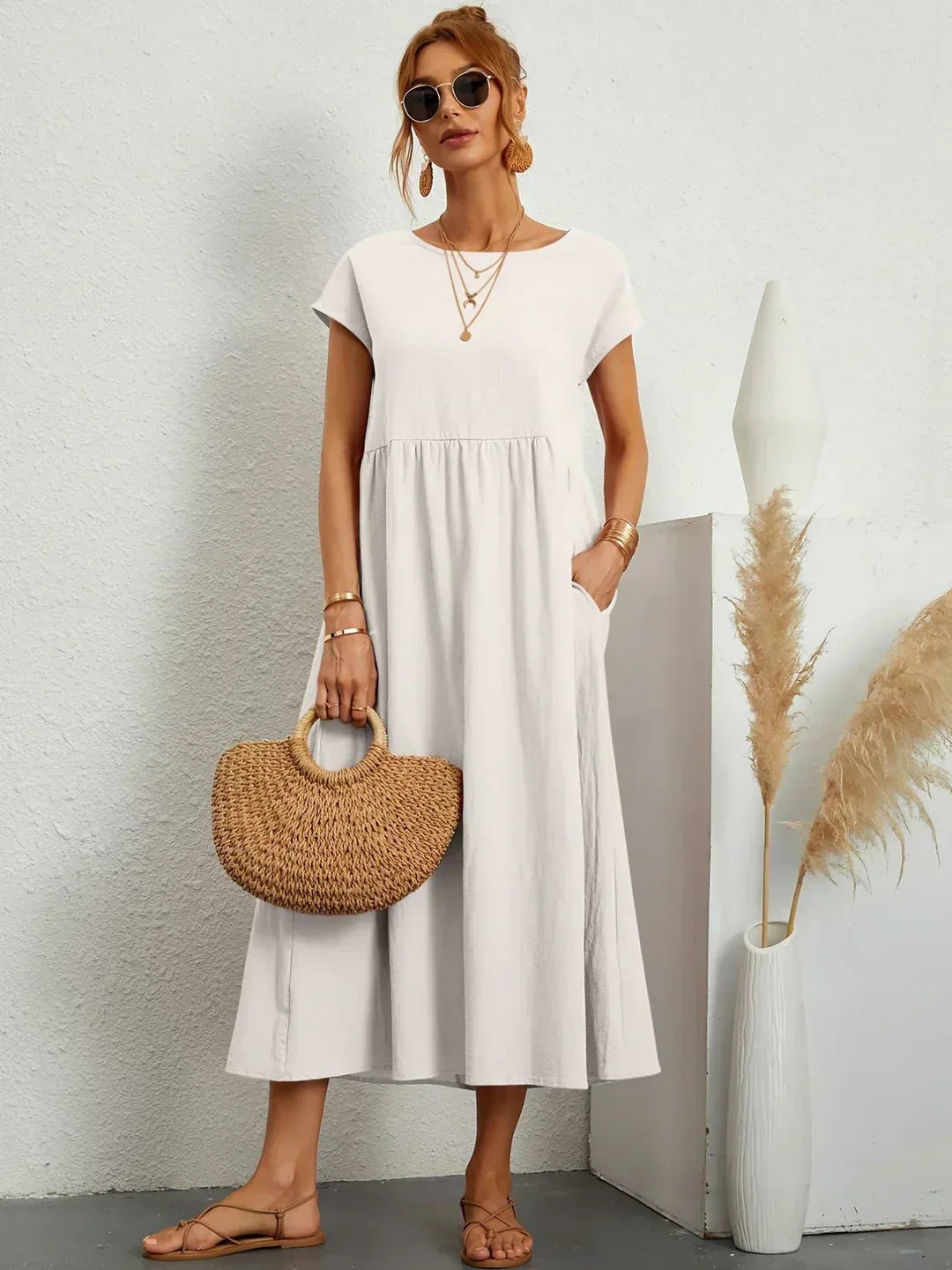 Ursina™ | Flytende Midi Kjole