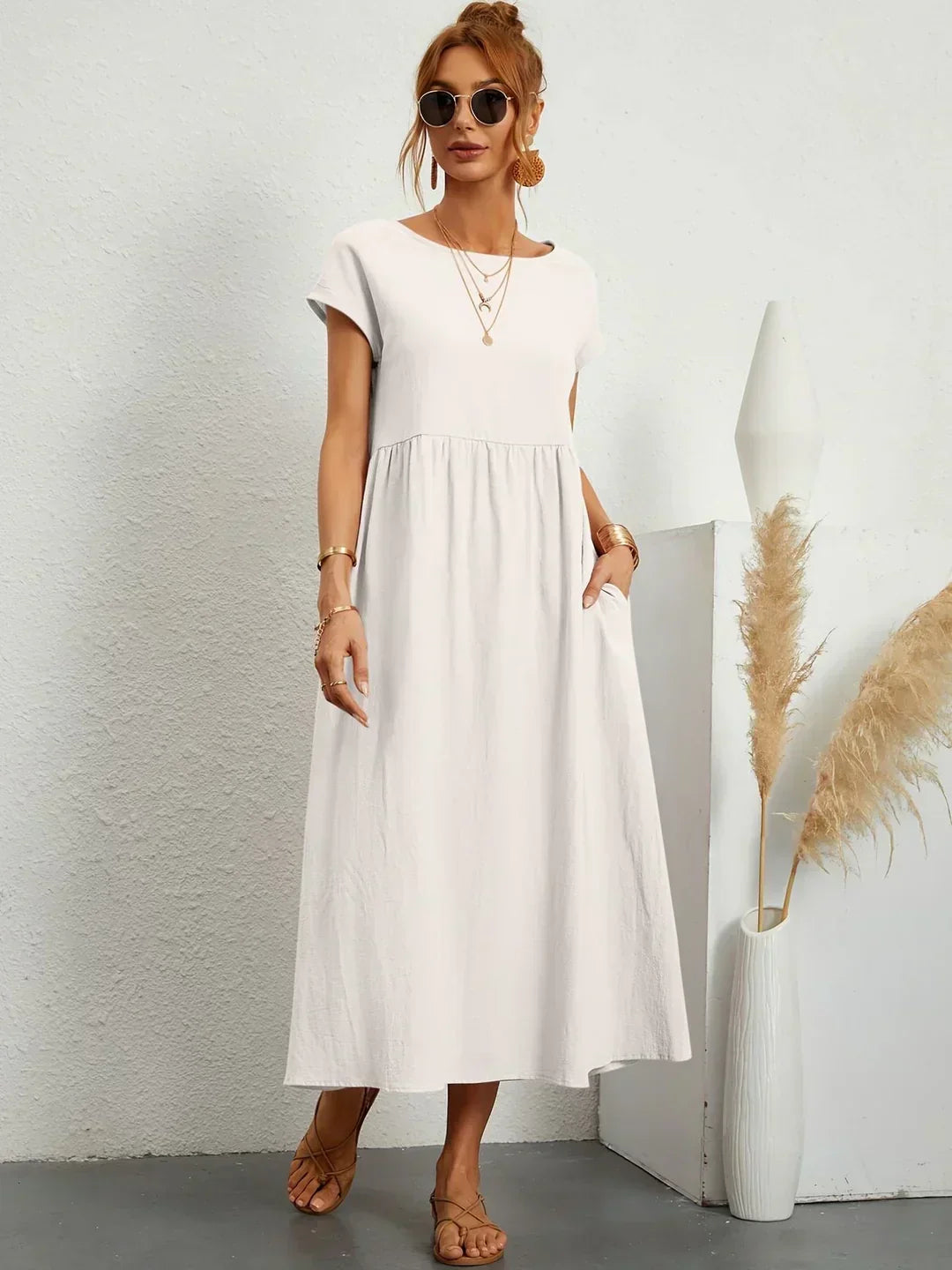 Ursina™ | Flytende Midi Kjole