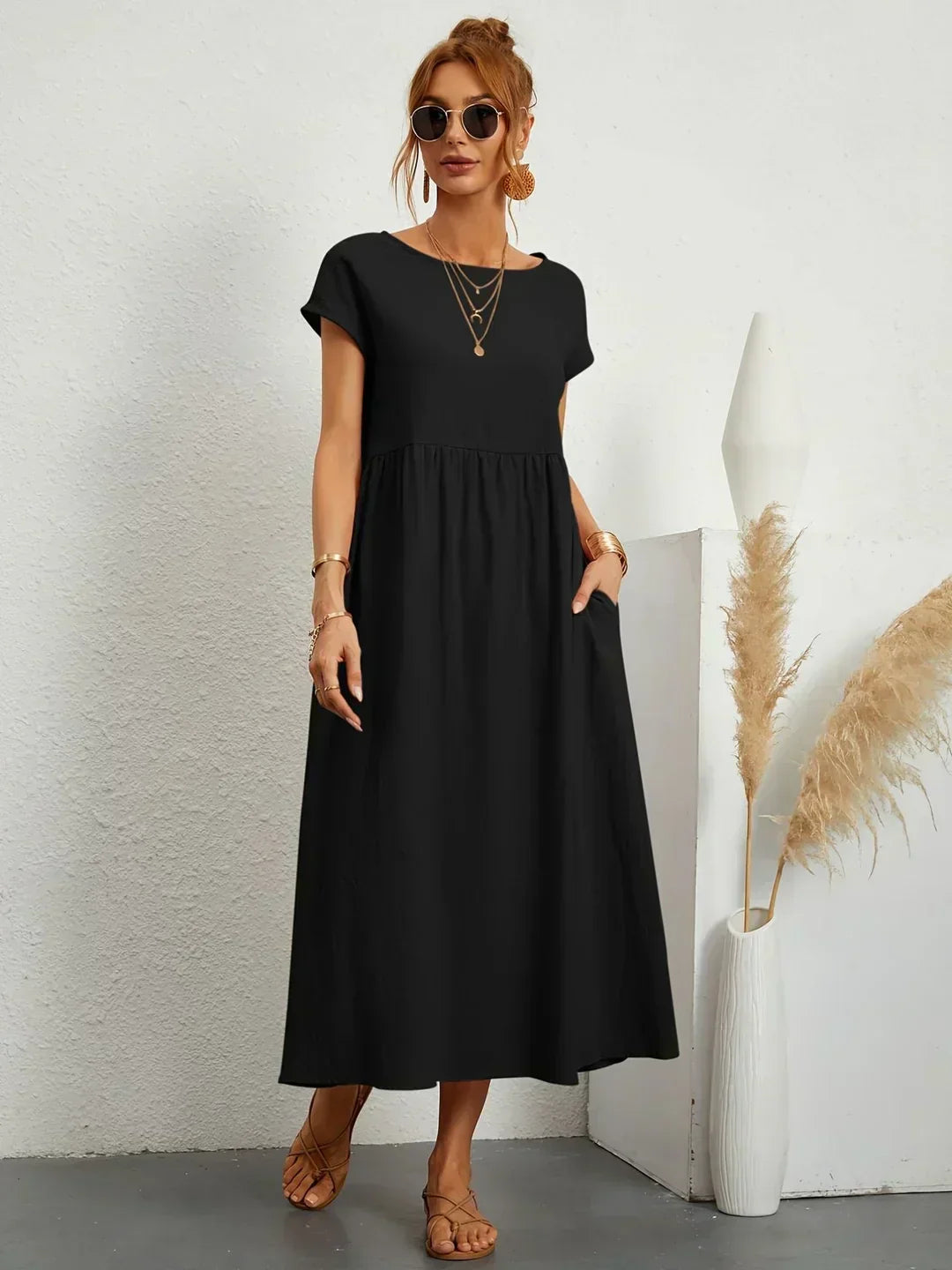 Ursina™ | Flytende Midi Kjole