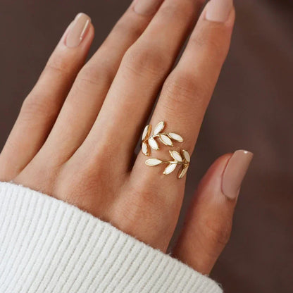 Pure Blad Justerbar Ring