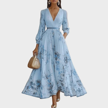 Siena™ | Elegant Plissé Maxi Kjole