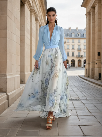 Peniel™ | Elegant Blomster Maxi Kjole