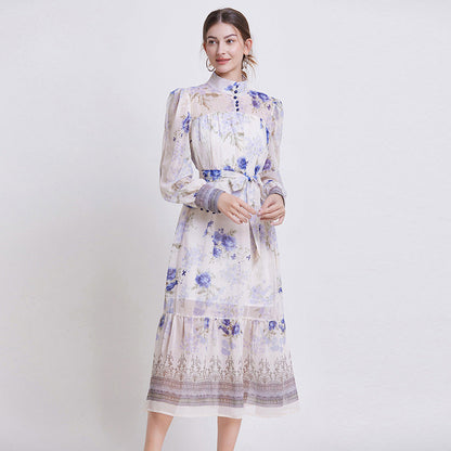ZEHLIA – ELEGANT BLOMSTRET CHIFFONKJOLLE