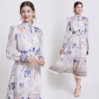 ZEHLIA – ELEGANT BLOMSTRET CHIFFONKJOLLE