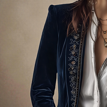 Elise™ | Velvet Statement Blazer