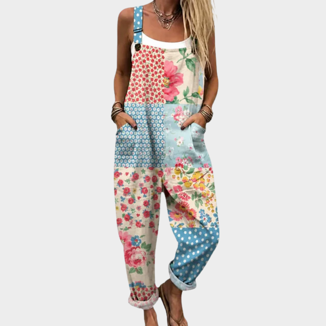 Comfortable Printed Dungarees