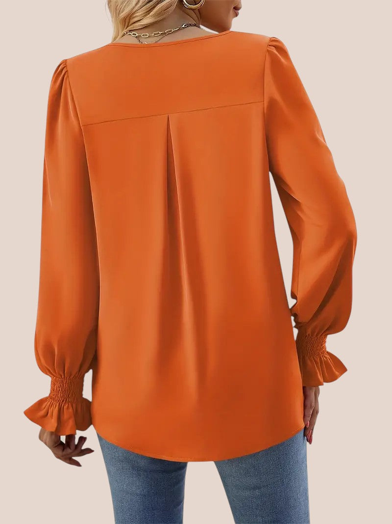 Mira | Elegant Bluse med V-hals
