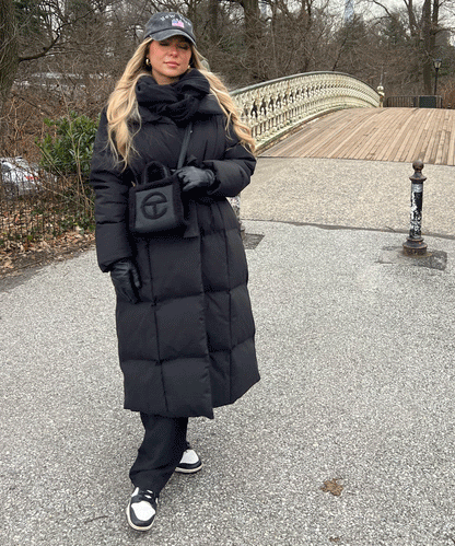 Elowen | Lang quilted vinterjakke