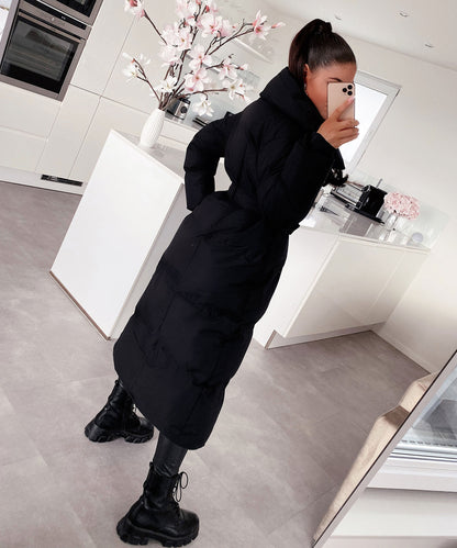 Elowen | Lang quilted vinterjakke