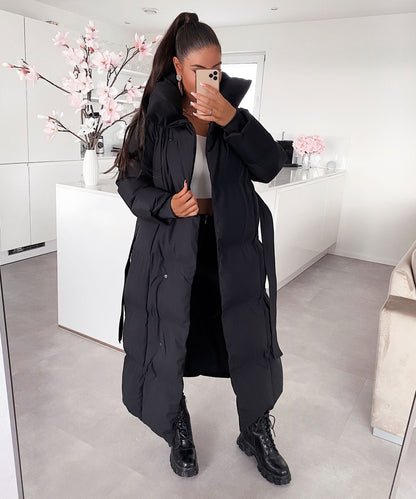 Elowen | Lang quilted vinterjakke