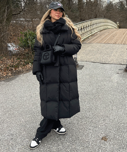 Elowen | Lang quilted vinterjakke