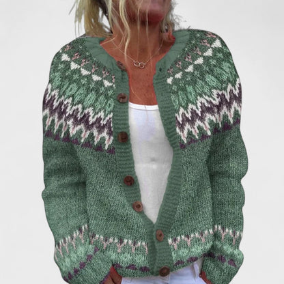 Lianne Azzurro Polvere – Chic strikket cardigan med løs passform