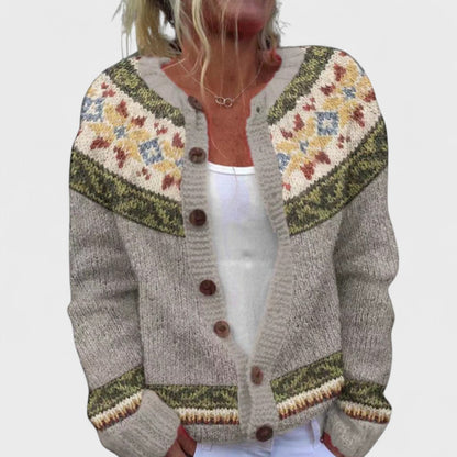 Lianne Azzurro Polvere – Chic strikket cardigan med løs passform