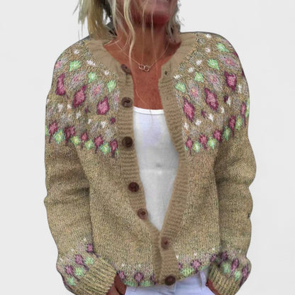 Lianne Azzurro Polvere – Chic strikket cardigan med løs passform