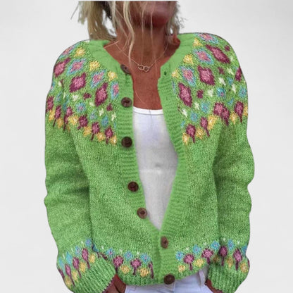 Lianne Azzurro Polvere – Chic strikket cardigan med løs passform