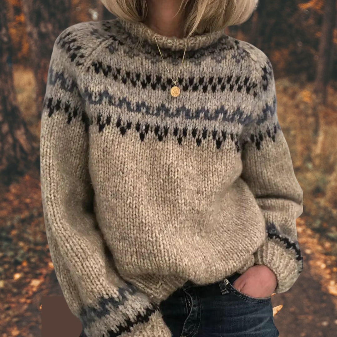 Astrid™ | Strikkegenser i nordisk stil for kvinner