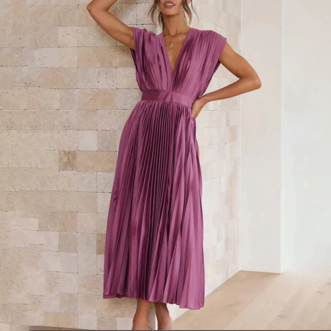 Marni™ | Tidløs Plisserte Midi Kjole