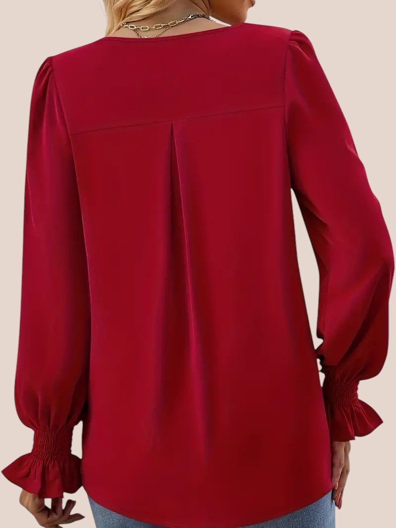 Mira | Elegant Bluse med V-hals