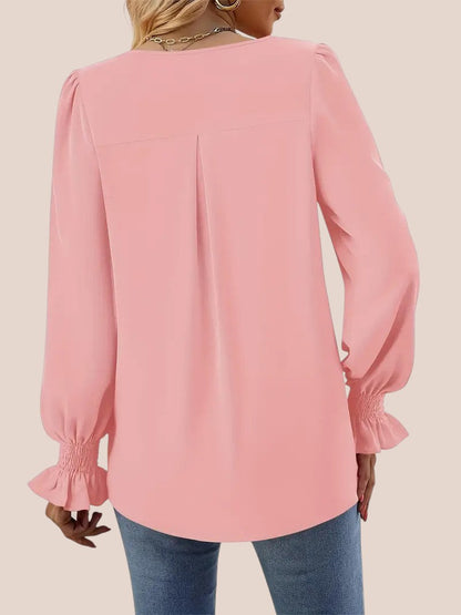 Mira | Elegant Bluse med V-hals