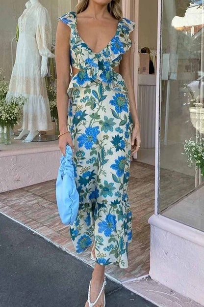 Yafit™ | Blomstrete Volangkjole