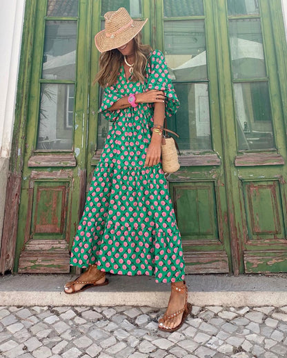 Fleur | Bohemsk Maxi Kjole