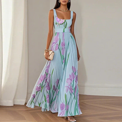 Oriah | Blomstrete A-Linje Maxi Kjole