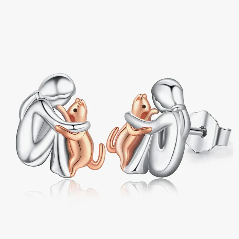 Liv | Katt Omfavnelse Øredobber