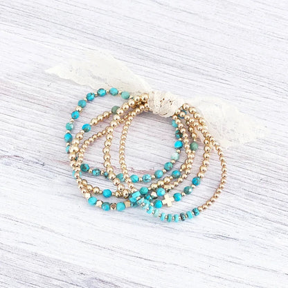 Vintage Perle Kors Armbånd