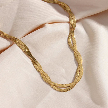 Tidligere Sett med Gullbelagt Halskjede og Armbånd