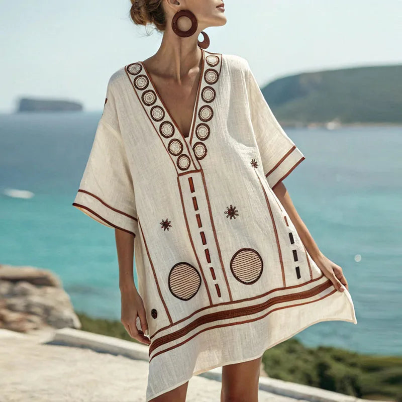 Gwen - Elegant og Komfortabel Strandkjole for Varme Dager