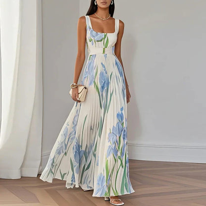 Oriah | Blomstrete A-Linje Maxi Kjole