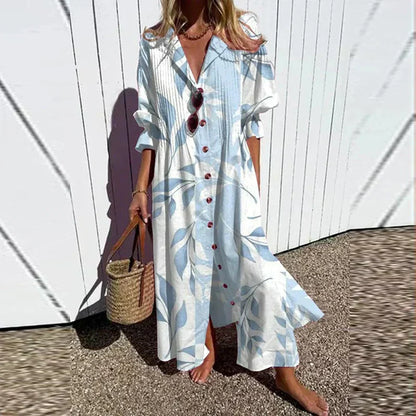 Cassidy™ – Maxi-kjole med boho puffermer