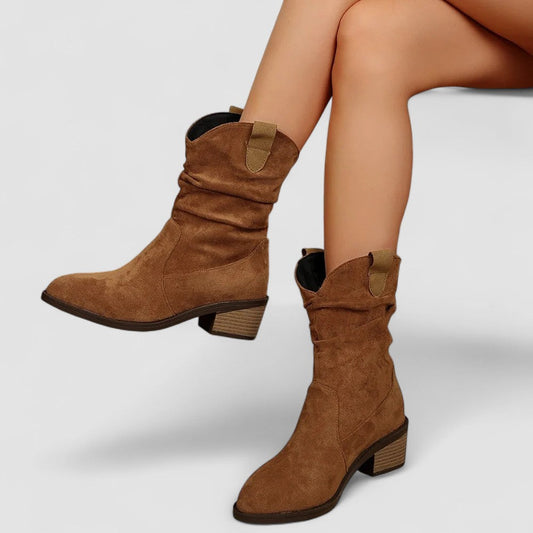 Cleo | Slouch Western Ankle Boots