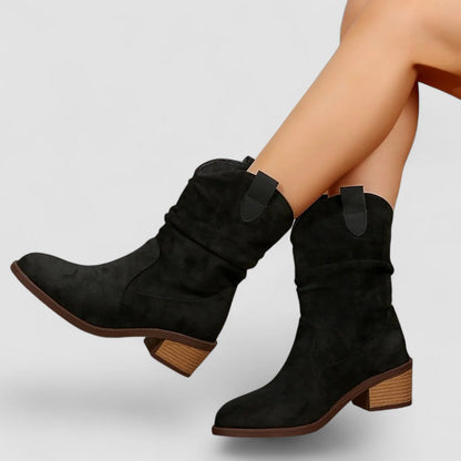 Cleo | Slouch Western Ankle Boots
