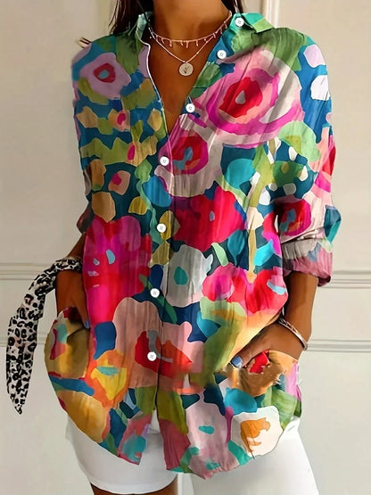 Sadie | Fargerik Mønster Bluse