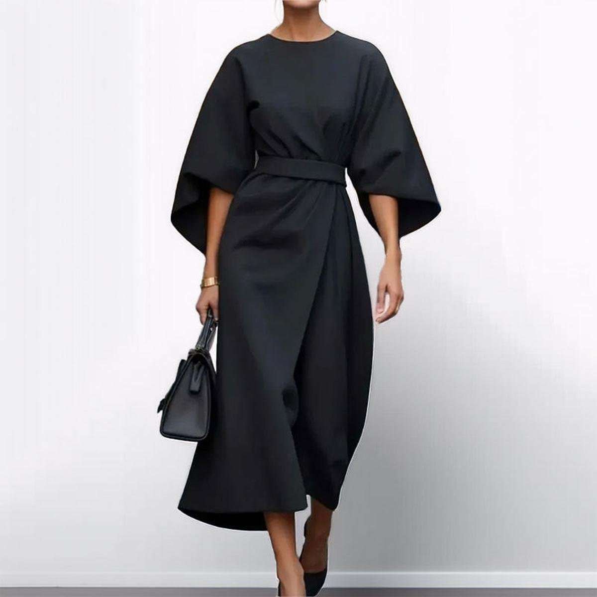 Eldra™ | Maxi-kjole med flaggermuserm